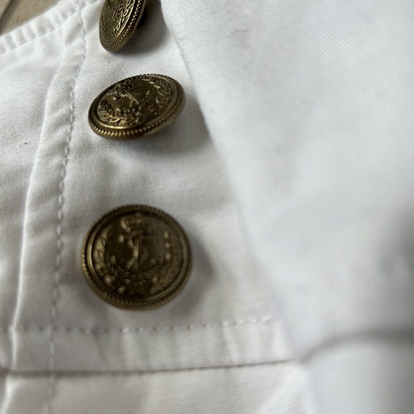 NEW white skirt size XS with gold buttons - Picture 8 of 12